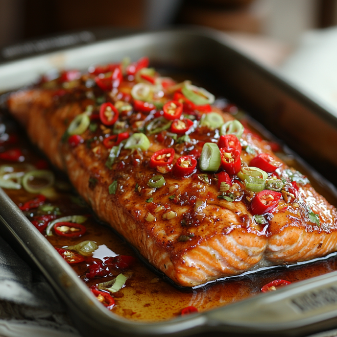Hot Honey Salmon Recipe | Baked by Claire